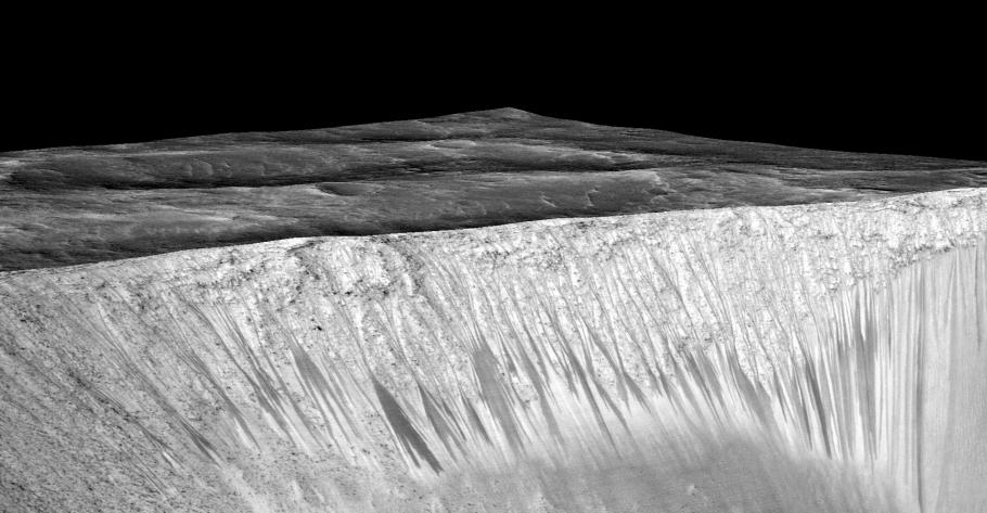 Recurring Slope Lineae on Garni Crater 