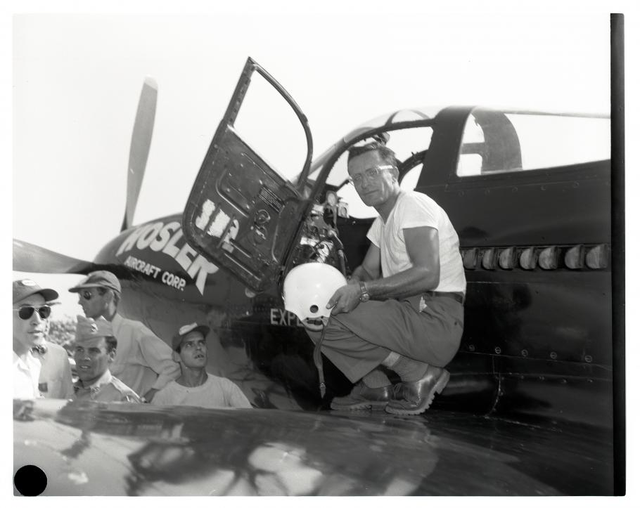 Robert Eucker on his Bell P-63A Kingcobra