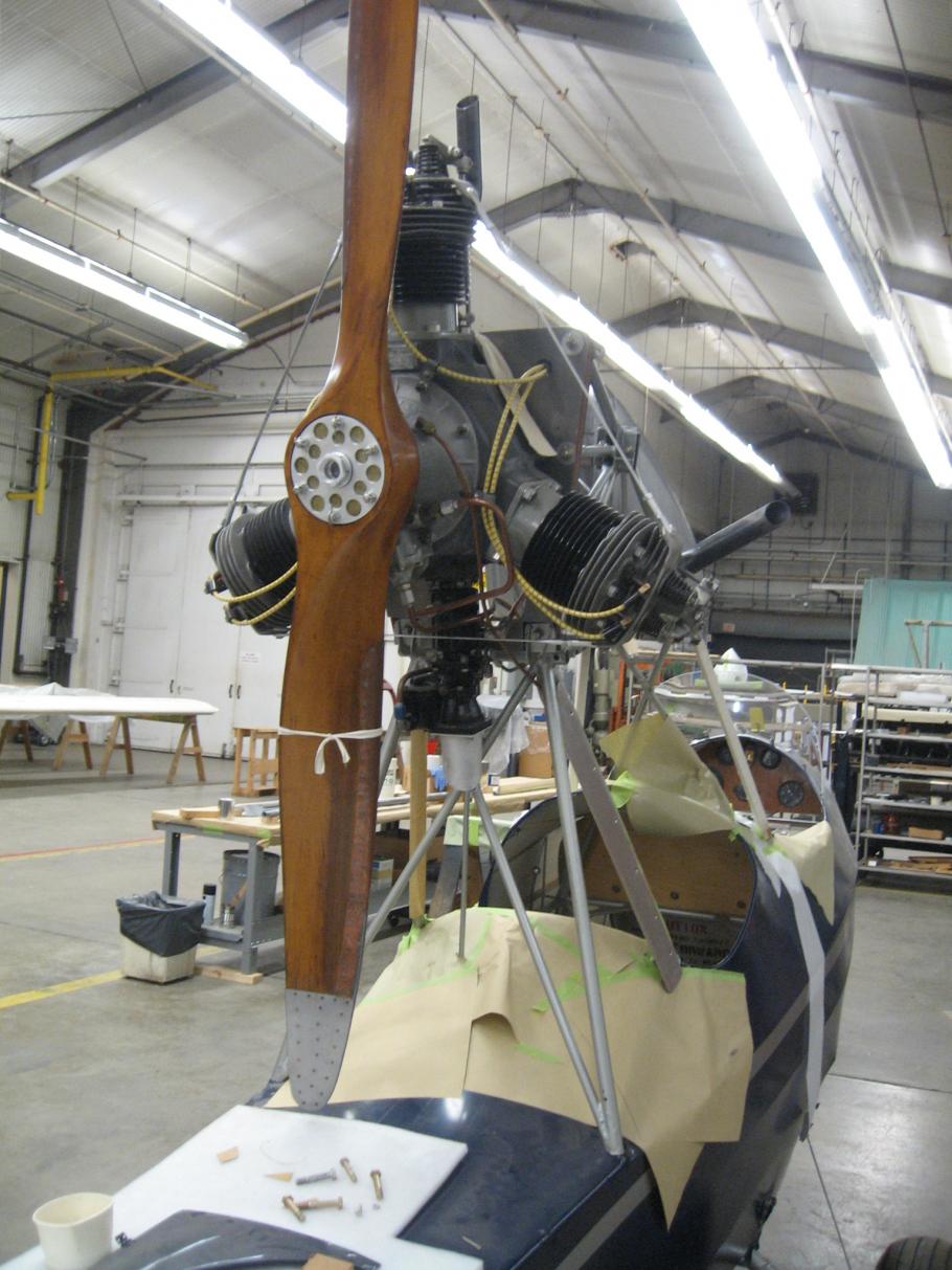 Curtiss-Wright CW-1 Junior Engine in the Restoration Shop 
