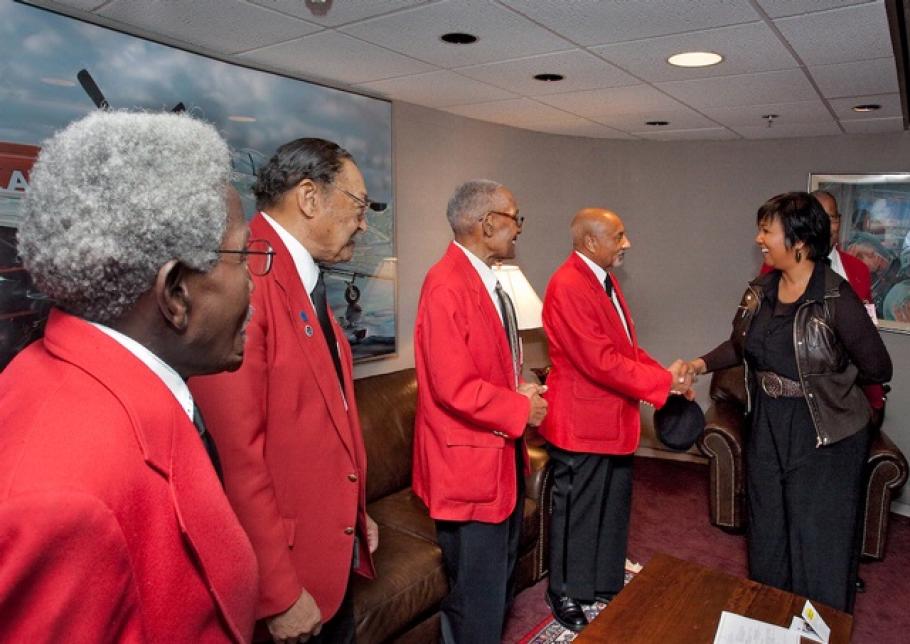 Tuskegee Airmen with Mae Jemison
