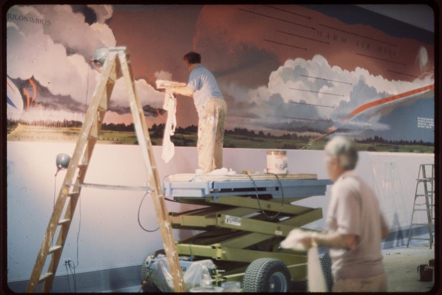 Eric Sloane Mural in Golden Age of Flight